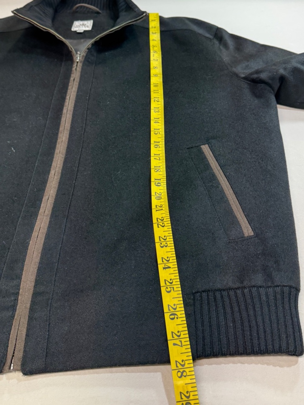 Peter Millar Westport Jacket Mens XL Black Crown Cashmere Wool Lined Full Zip - Picture 4 of 7